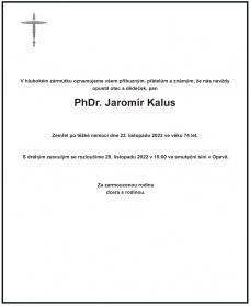 PhDr. Jaromír Kalus - parte
