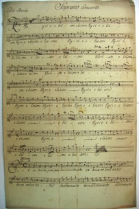 Dobový opis sopránového partu Haydnovy mše in Dis