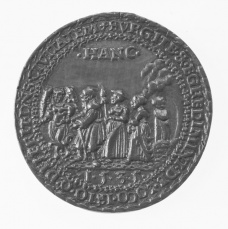Jáchymovská medaile z roku 1535 - revers