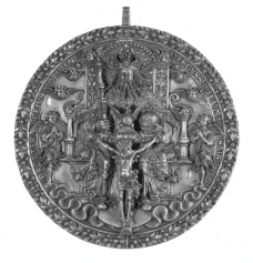 Medaile, Sasko, Svatá Trojice 1569 - avers