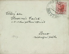 Obálka dopisu V. Preissiga P. Bezručovi
