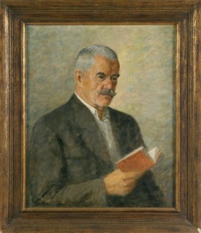 Oldřich Lasák - Petr Bezruč (portrét, olej na plátně)