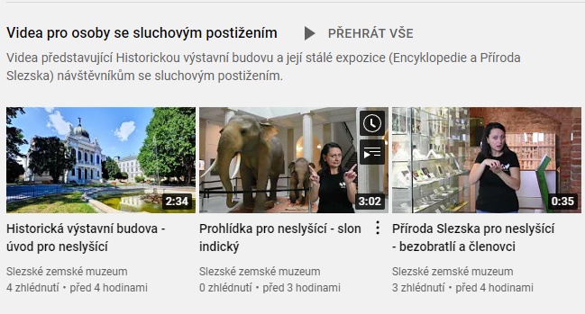 YouTube - pro neslyšící